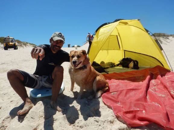 Man and Dog at beach