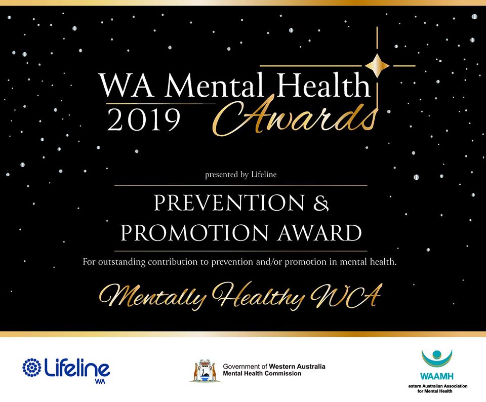 WA Mental Health Awards 2019 Certificate