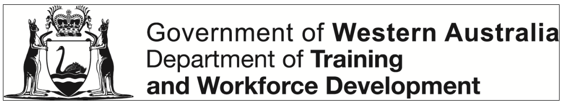 Government of Western Australia Department of Training and Workforce Develoopment logo