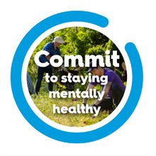 Act Belong Commit Social Media poster with text: Commit to staying mentally healthy