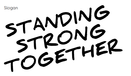 'Standing Strong Together' logo